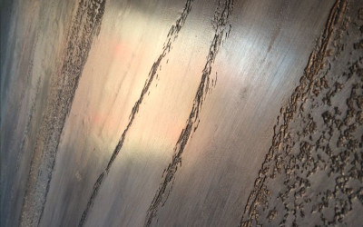 Decorative plaster: Liquid metal effect