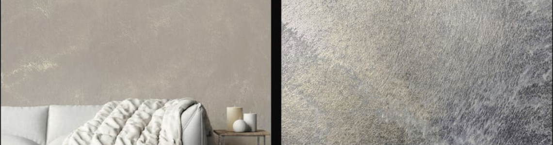 Decorative plaster: Metallic velvet effect