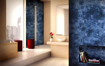 Decorative plaster - metal decoration with the effect of silk