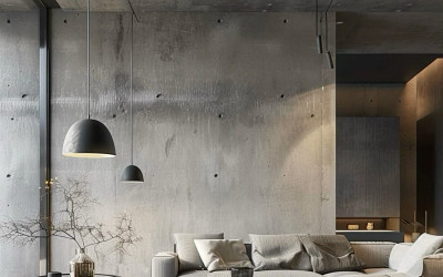 Decorative plaster with aluminum effect