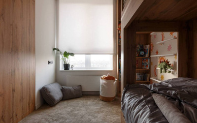 Design of curtains for a children's room