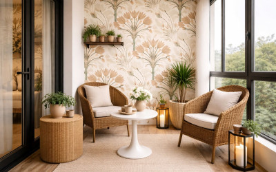 Wallpaper for the balcony and loggia