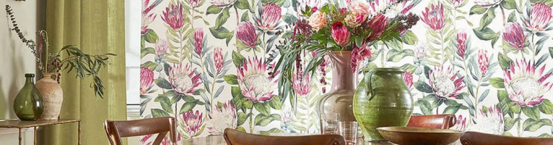 Wallpaper in tropical style