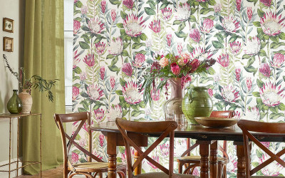 Wallpaper in tropical style