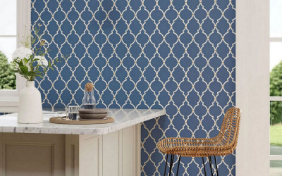 Wallpaper with a geometric pattern