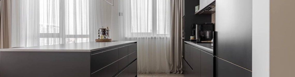 Curtains and tulle for the kitchen