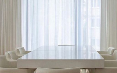 Curtains in a townhouse