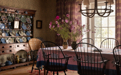 Tablecloth in the interior
