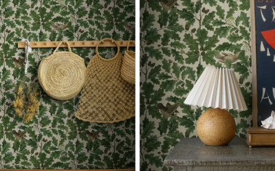 Modern wall design with wallpaper