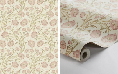 Vinyl wallpaper on a non-woven basis