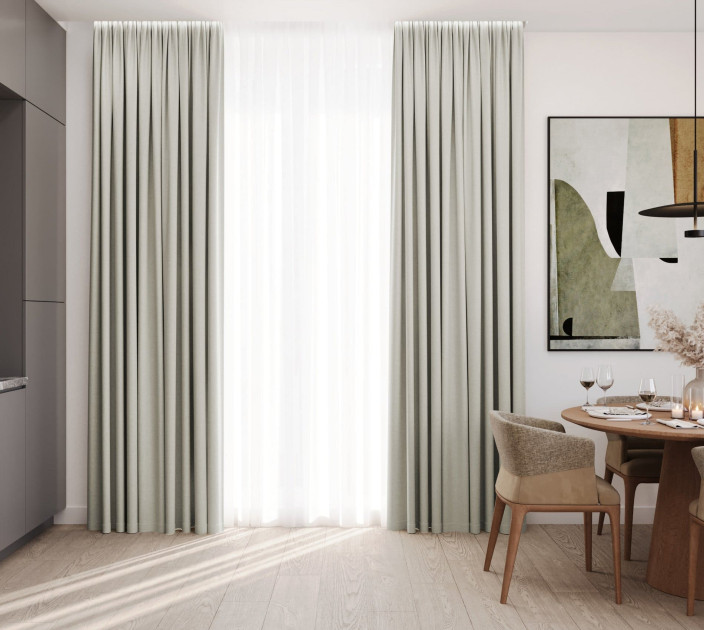 Burlap curtains dimout 124000v1