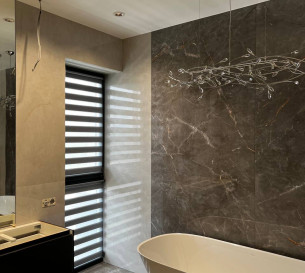 Curtains in the bathroom on the window 20203030