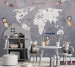 Фотошпалери Wallstyle Мапа світу дитяча 45