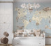 Photo wallpapers Wallstyle Children's world map 53