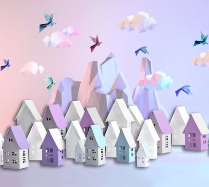 Photo wallpaper Your interior 3D Children's houses 20182