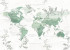 Photo wallpaper Your interior Map green 21556