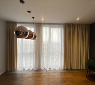 Straight curtains and tulle for panoramic windows 20202207