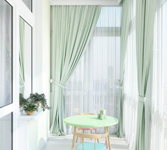 Curtains for a balcony-loggia 20201023
