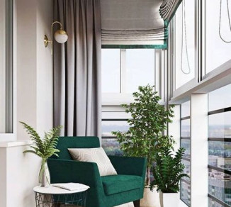 Curtains for a balcony-loggia 20201021