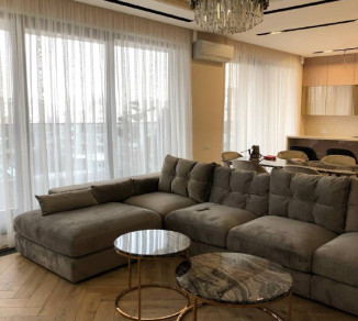 Tulle for the living room on panoramic windows 20202174