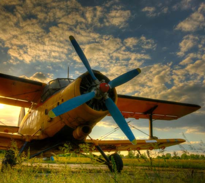 Photo wallpaper Wallstyle Airplane with 80 3446