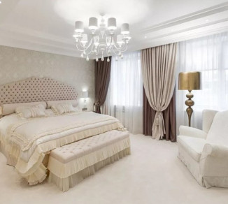 Curtains in a private house in the bedroom 20208016