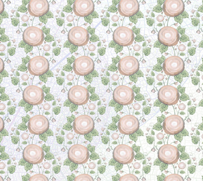 Photo wallpapers Wallstyle pattern with roses 131120181-2