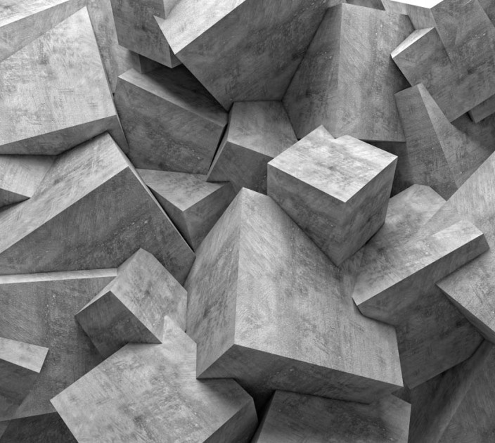 Photo wallpapers Wallstyle Concrete blocks 269330765