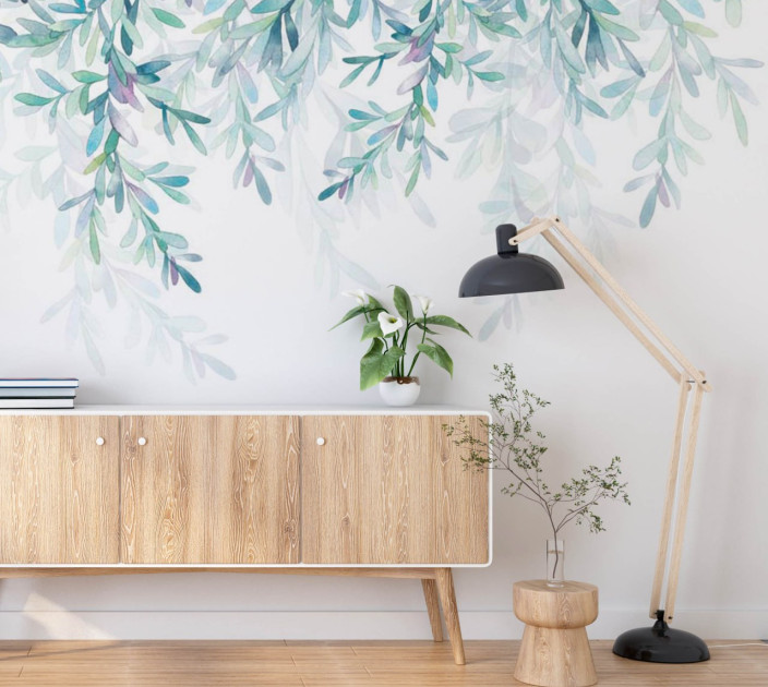 Photo wallpaper Your interior leaves 202383