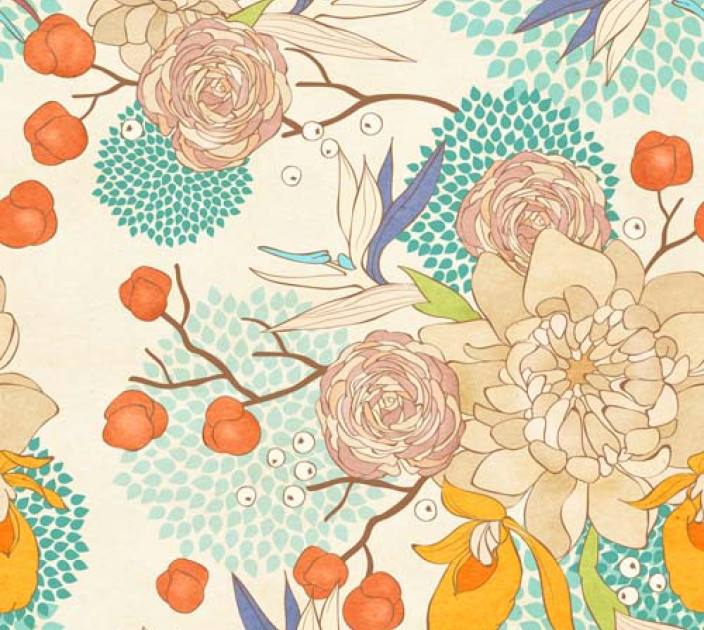 Photo wallpapers Wallstyle 3D flowers 5747