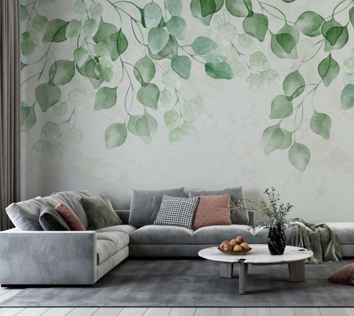 Photo wallpaper Your interior leaves 202382