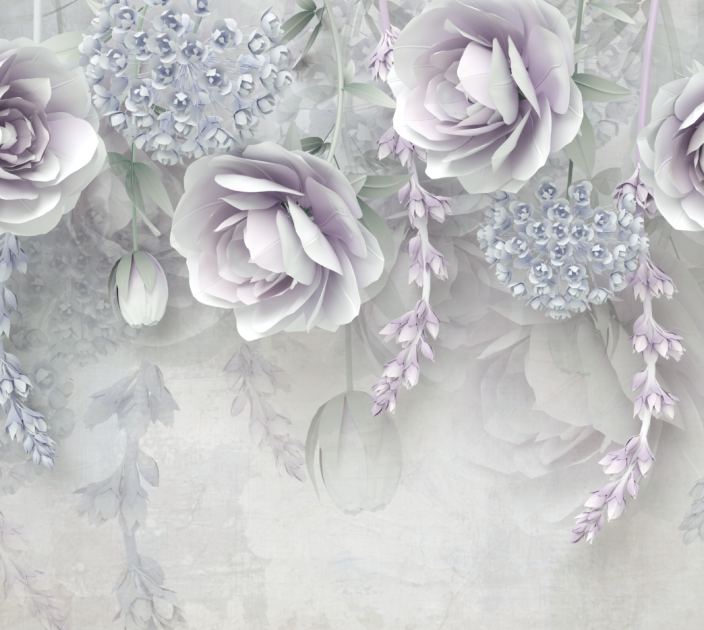 Photo wallpapers Wallstyle 3D roses hanging with branches 1150120202