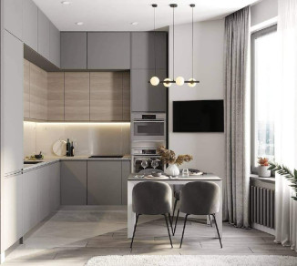 Straight curtains for the kitchen 20202187