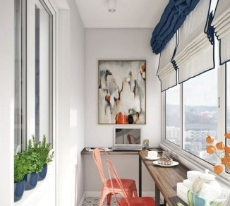 Curtains for a balcony-loggia 20201024