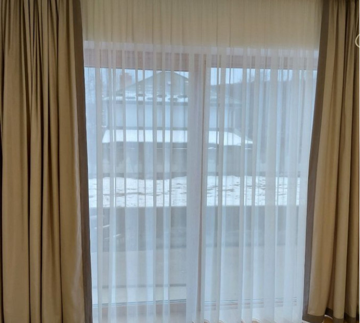 Straight curtains with edging 20202206