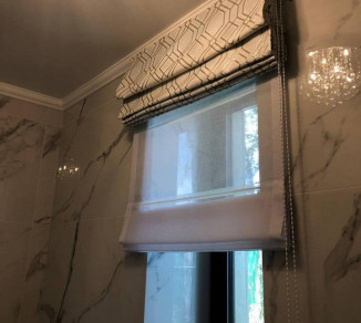 Roman curtain double in the bath 20202174