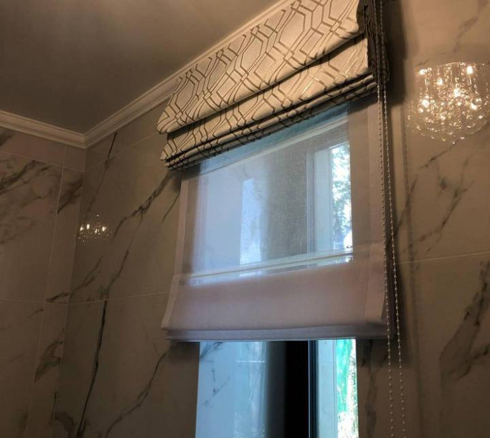 Roman curtain double in the bath 20202174