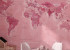 Photo wallpapers Your interior Pink map 20331
