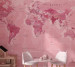 Photo wallpapers Your interior Pink map 20331