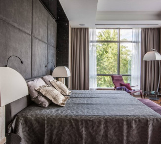 Curtains and tulle in the bedroom 20208000