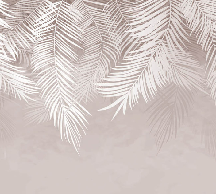 Photo wallpapers Wallstyle Beige leaves 9110220192