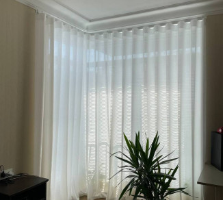 Tulle for a bay window 20202266