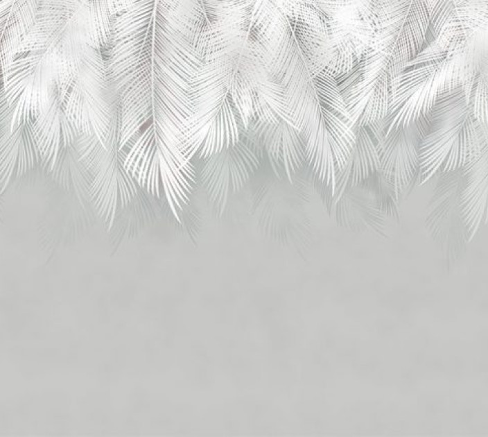 Photo wallpaper Your interior 3D White feathers 47782