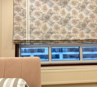 Roman curtain with edging in the style of Provence 20220017