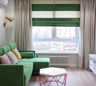 Straight curtains for the living room 20202211