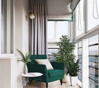 Roman curtains for the loggia 20202184
