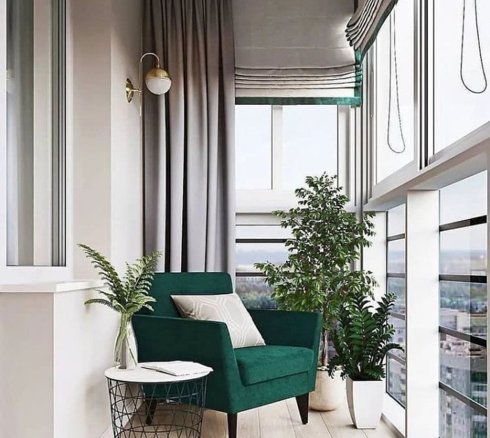 Roman curtains for the loggia 20202184