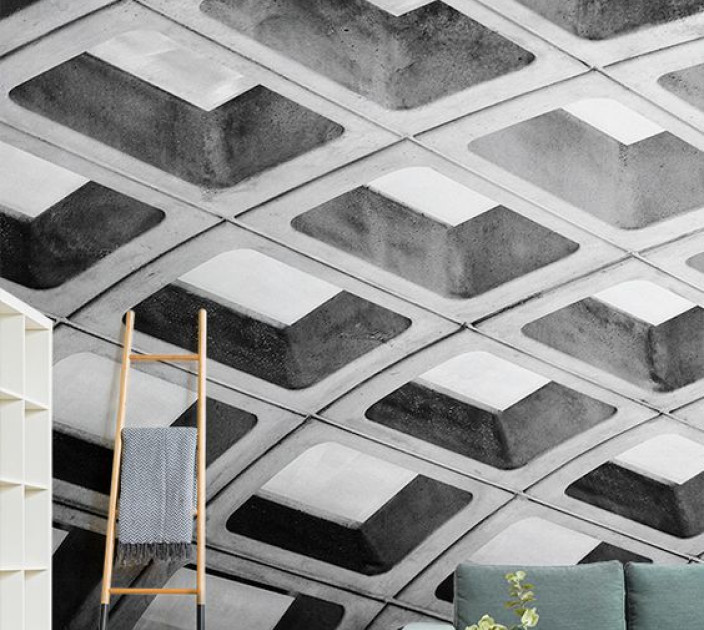 Photo wallpaper Your interior 3D Concrete squares 19999