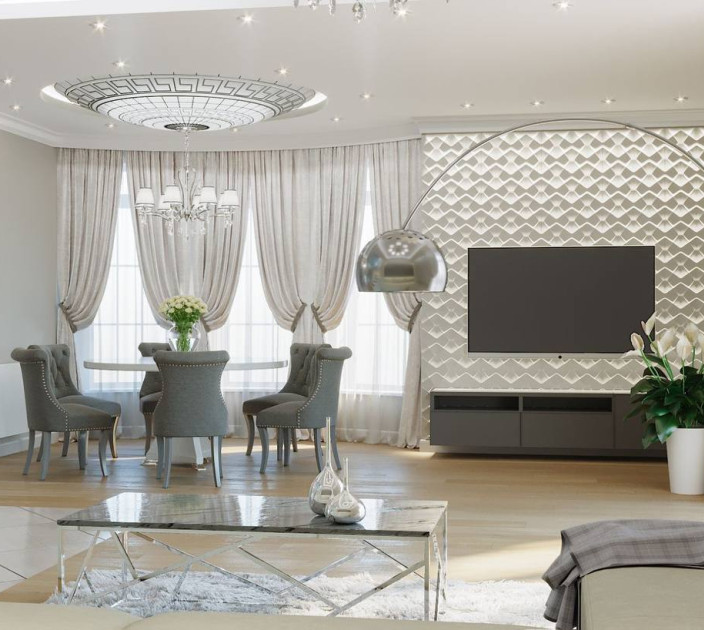 Classic curtains for a bay window 20202314