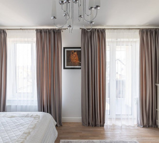 Straight curtains for the bedroom 20202190